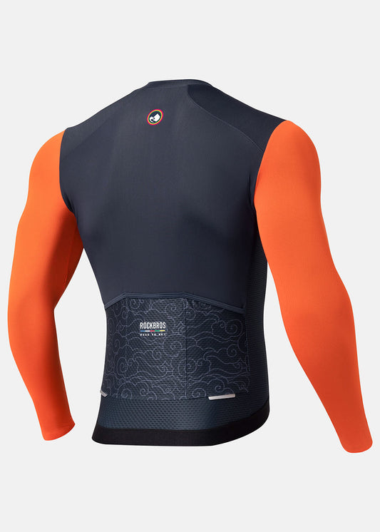 ROAD TO SKY Men's Long-Sleeve Cycling Jersey in Various Colours
