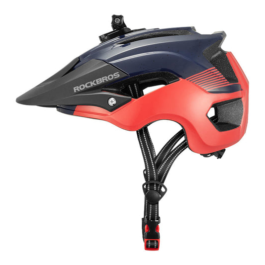ROCKBROS Rear Light Bike Helmet Gopro Holder Safety MTB Off-road Cycling Helmet