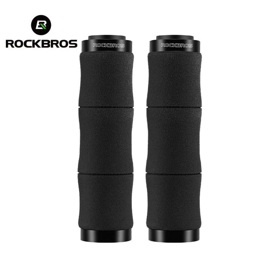 ROCKBROS Bike Grips Shock Absorption Foam Bike Handle Grips Soft Comfortable Non-Slip Double Locked on