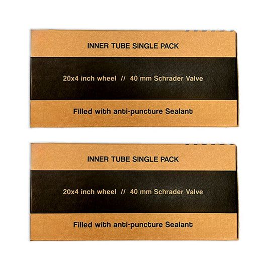 2 Pack - 20x4 Fat Tire Self Sealing Bicycle Tubes - Heavy Duty E - Bike Tube - Accessories - 2Pk - 20x4T - U - BL eBike Super Shop