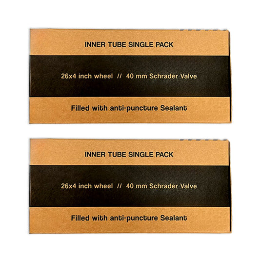 2 Pack - 26x4 Fat Tire Self Sealing Bicycle Tube - Heavy Duty E - Bike Tube - Accessories - 2Pk - 26x4T - U - BL eBike Super Shop