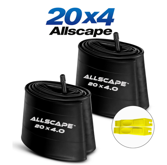 HEB Allscape 20x4' Tubes- Heavy Duty Bike Tube for Ebike Tires - Puncture Resistant Inner Tube for 20x4