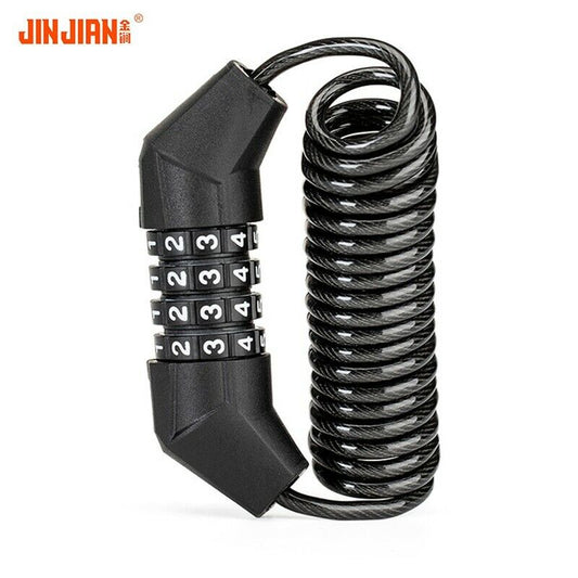 ROCKBROS 1.5m Mini Bicycle Cable Lock - Anti-theft, Password Security