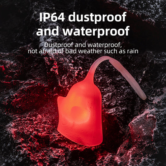 ROCKBROS Waterproof Warning Light Ghost Elastic Taillight 3 Modes Silicone Shell