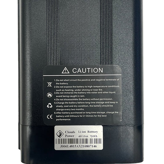 48V 15AH eBike Battery - Silver Fish/Seat Tube Style Battery - 3 Pin XLR for Coastal Cruiser - Parts - 210000001325 eBike Super Shop