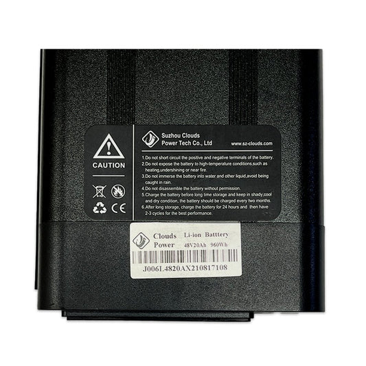 48V 20AH eBike Battery - Silver Fish/Seat Tube Style Battery - 3 Pin XLR for Coastal Cruiser - Parts - 210000001327 eBike Super Shop