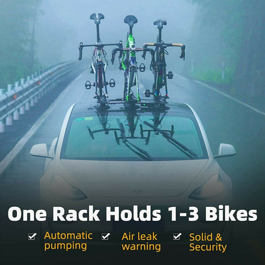 ROCKBROS Electric Suction Cup Roof Rack for 1-3 Bikes