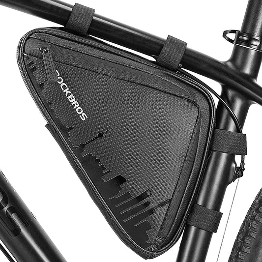 ROCKBROS Bike Triangle Frame Bag Bike Storage Triangle Bag Two Side Pockets 1.5L