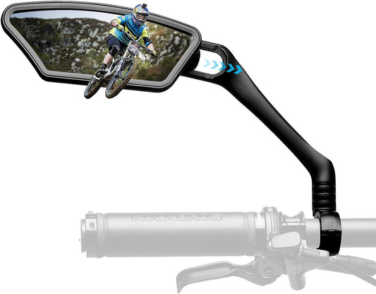ROCKBROS HD Blast-Resistant Bike Mirror - Adjustable & Retractable