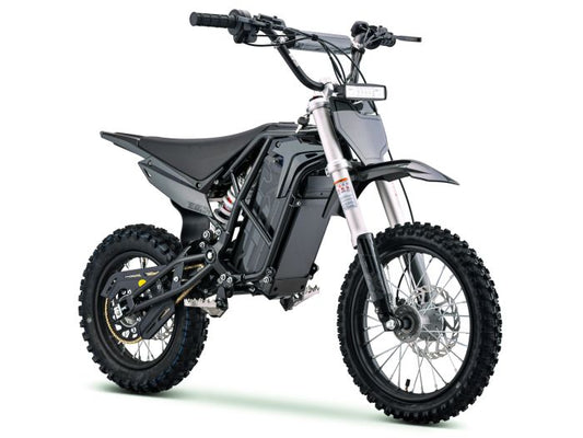 Black eMOTO Ebox V3 72RS electric bike, side view, against a plain background