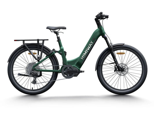 HIMIWAY A7 PRO 500W step-thru electric bike, 27.5x2.4 fat tires, beach cruiser style, product image
