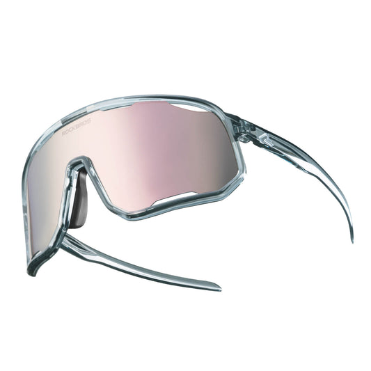 ROCKBROS Polarized Sunglasses UV400 Transparent Cycling Glasses Windproof TR90 Frame