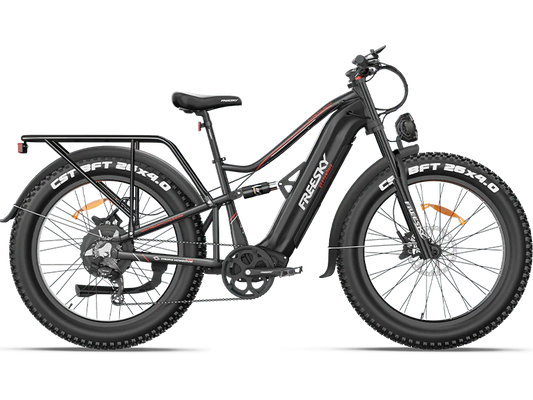 Black Freesky Swift Horse Pro X-6E electric bike, side view, showcasing frame design and components