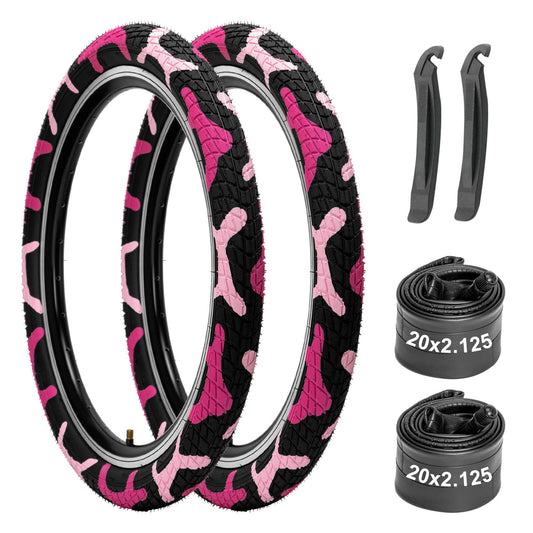 Colorwonder - Pink 16" / 20" - Bicycle Tires - SHP-E304_202125BKCAM_2TR2TB eBike Super Shop