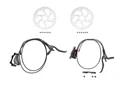 Close-up view of the Macfox X1 Series X7 X7L X2 hydraulic disc brake assembly for eBikes, showing the brake caliper, rotor, and mounting hardware.