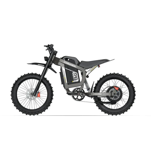 Coswheel R19 electric bike in gray, side view, displayed on a white background