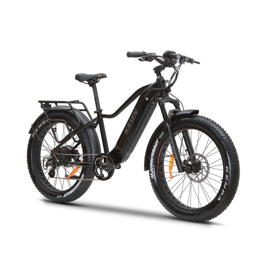 Black Kasen Ranger ST 2.0 Step Thru eBike side view against a white background
