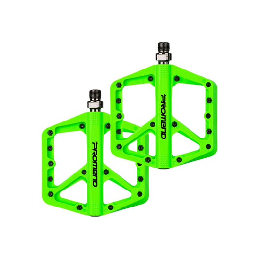 Green nylon eBike pedals, product image, size 8