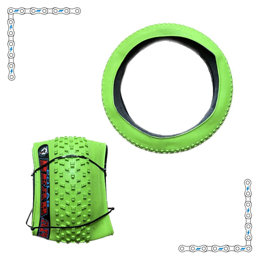 eBike Tires 26" x 4" Green Knobby for Fat Tire Electric Bike - Parts - EBIKE|TIRES|0518 eBike Super Shop
