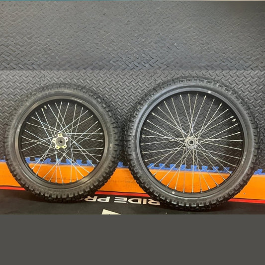 eMoto Wheel Set Shinko 244 Dual Sport 18"/19" Front & Rear Wheel & Tire Set for Moto Bikes *Does not include rotor or sprocket* - Wheel & Tire Set - EBIKE|2371 eBike Super Shop