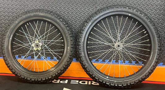 Eride eMoto Wheel Set Shinko 244 Dual Sport 18"/21" Front & Rear Wheel and Tire Set for Moto Bikes *Does not include rotor or sprocket* - Eride Wheel & Tire Set - EBIKE|2759 eBike Super Shop