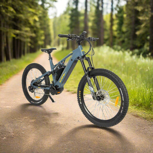 EUNORAU Urus 500w Step Over eBike 27.5x2.8 Mountain Electric Mountain eBike - Mountain eBike - EUNOR|MOUNT|GREY|0341 eBike Super Shop