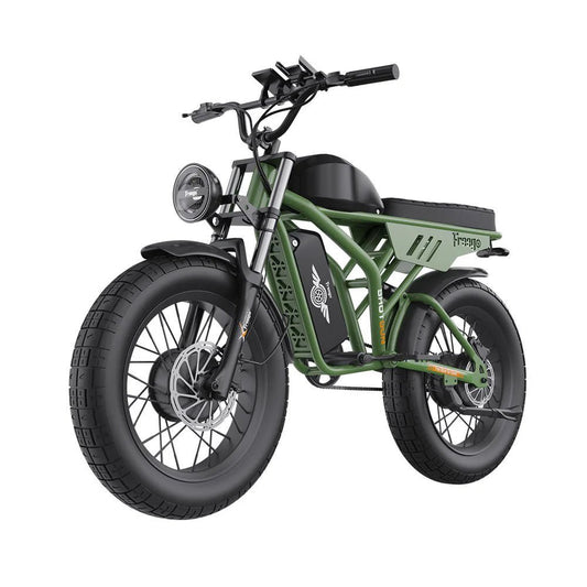 FREEGO Electric e - Moto Style eBike Shotgun Flash F3 Pro Dual Motor - Moto 750 w Electric Pit Bike - Moto Style - FREEG|GREEN|1823 eBike Super Shop