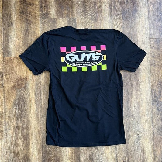 GUTS Shirt - FADED CHECKERED TEE BLACK - sku - 47513781829910 eBike Super Shop