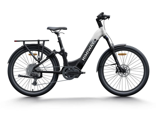 HIMIWAY A7 PRO 500 w Step Thru Ebike 27.5x2.4 Fat Electric Beach Cruiser eBike - Beach Cruiser eBike - HIMIW|BEACH|BLACK|0170 eBike Super Shop