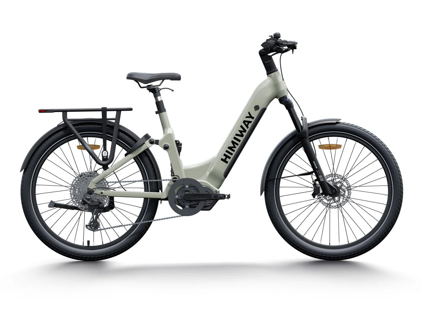 HIMIWAY A7 PRO 500 w Step Thru Ebike 27.5x2.4 Fat Electric Beach Cruiser eBike - Beach Cruiser eBike - HIMIW|BEACH|BLACK|0170 eBike Super Shop