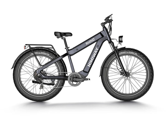 HIMIWAY Rhino 1000 w Step Over Ebike 26x4.5 Fat Electric Fat Tire Mountain eBike - Mountain eBike - HIMIW|MOUNT|GREY|0171 eBike Super Shop