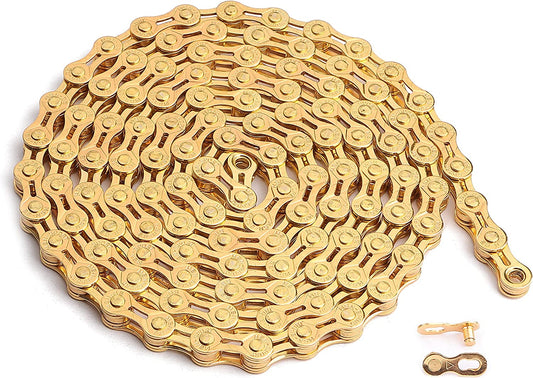 Hycline Bike Chain 6/7/8 - Speed 1/2x3/32 Inch (116 Links) - Bicycle Chains - SHP - MSN_X8_GLDN eBike Super Shop