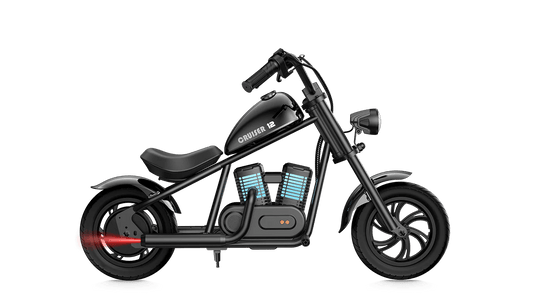 HYPER GOGO Cruiser 12 Plus Kids Electric Mini Motorcycle eBike - 21.9v 160 w - Youth eMotorcycle - HYPER|BLACKNOTR|2256 eBike Super Shop