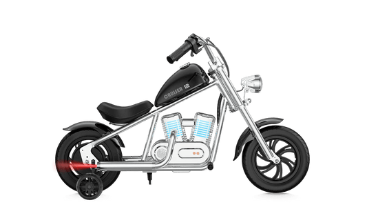HYPER GOGO Cruiser 12 Plus (W APP) Kids Electric Mini Motorcycle eBike - 21.9v 160 w - Youth eMotorcycle - HYPER|BLACKTRAIN|2267 eBike Super Shop