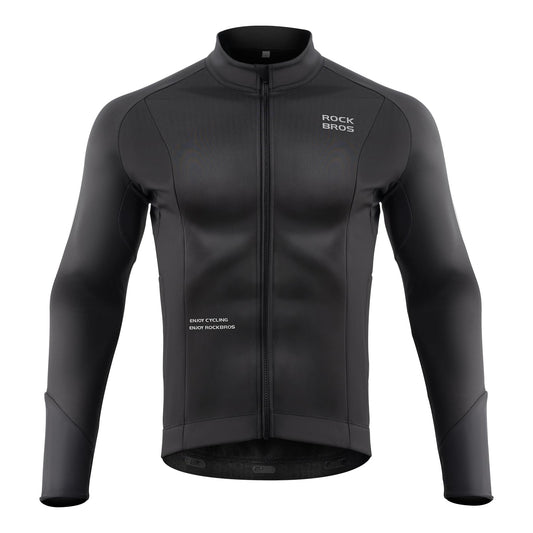 ROCKBROS Men's Winter Cycling Jacket Thermal Windproof Softshell for Road MTB