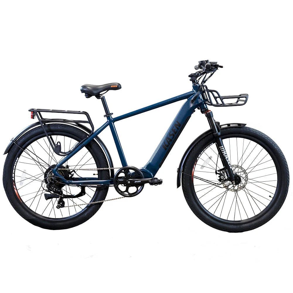 KASEN Cross 500 w Step Over Ebike 27.5X2.4 Urban Electric Urban eBike - Urban eBike - KASEN|URBAN|BLUE|0241 eBike Super Shop