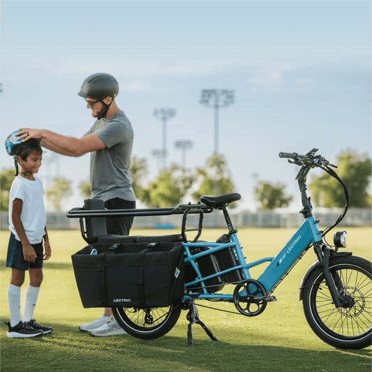 LECTRIC XPedition Cargo 750 w - Fat Tire Electric Cargo eBike - Cargo eBike - LECTR|BLUE|1755 eBike Super Shop