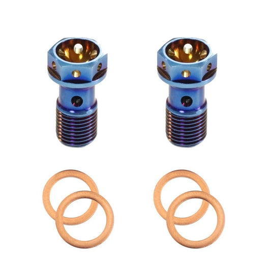 M10 x 1.00 Titanium Banjo Bolt – Grade 5 ( 2 pack ) - physical - sku - 50009989972254 eBike Super Shop