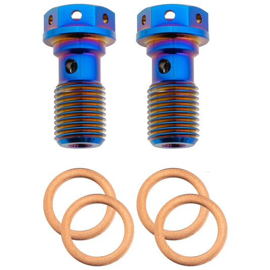 M10 x 1.25 Titanium Banjo Bolt – Grade 5 ( 2 pack ) - physical - sku - 49343581126942 eBike Super Shop