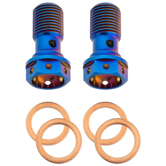 M10 x 1.25 Titanium Banjo Bolt – Grade 5 ( 2 pack ) - physical - sku - 49343581126942 eBike Super Shop