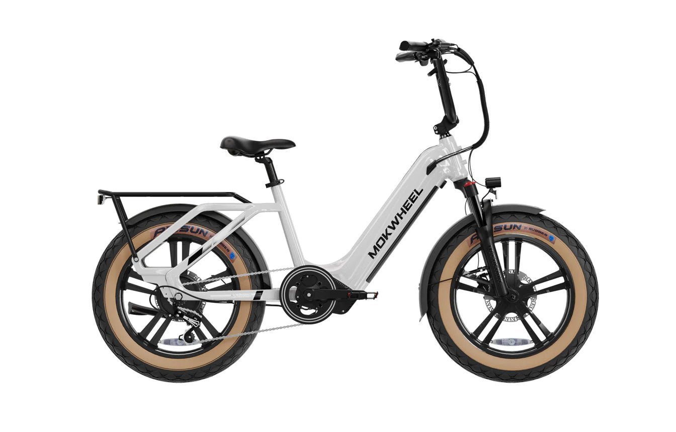 MOKWHEEL Scoria 750 w Step Thru Ebike 20x4 Fat Tire Electric Cargo eBike - Cargo eBike - MOKWH|CARGO|BLUE|0133 eBike Super Shop