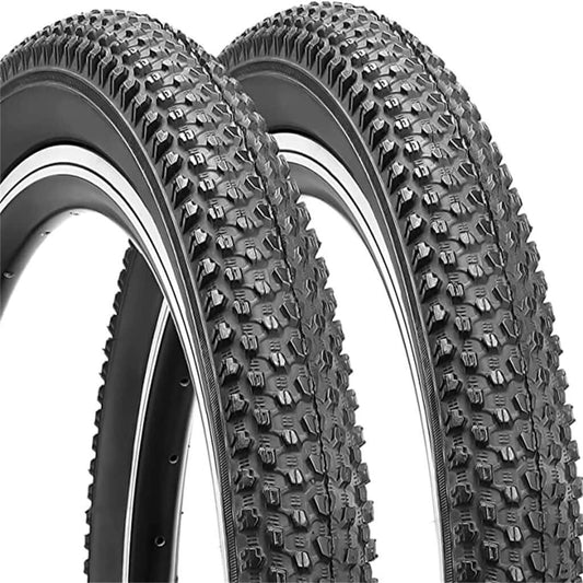 Mountain Bike Tires (2 - Pack) - 20/24/26 Inch - Bicycle Tires - SHP - H132 - 202125BLK - PAIR eBike Super Shop