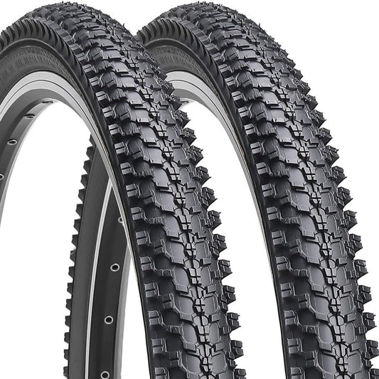 Mountain Bike Tires (2 - Pack) - 20/24/26 Inch - Bicycle Tires - SHP - HY8008_24195BLK*2 eBike Super Shop