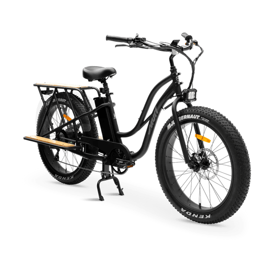 MURF Alpha Cargo Fat Tire Electric Cargo Beach Cruiser eBike - 52v 750 w Electric Cargo eBike - Cargo eBike - MURF|BLACK|2305 eBike Super Shop