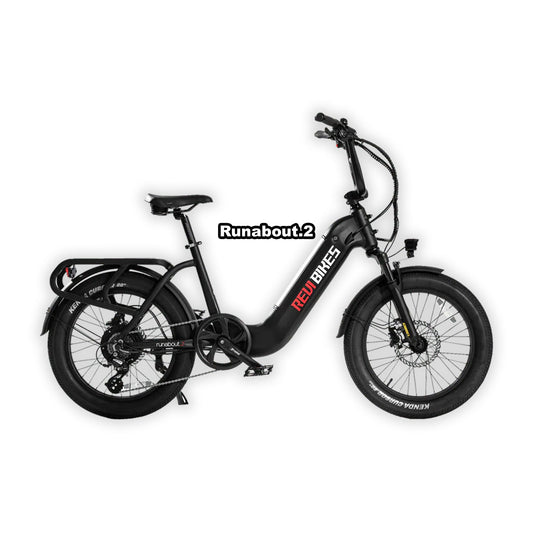 Black eBike Revi Runabout.2 packaged in its original box