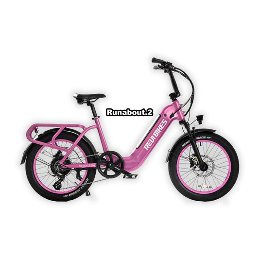 Pink eBike Revi Runabout.2 packaged in its original box