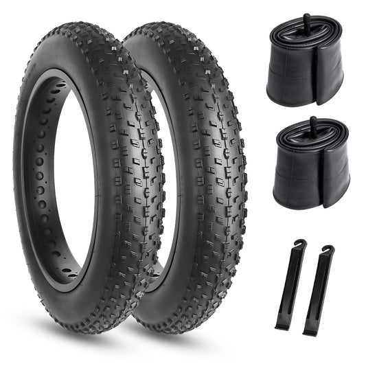 Raider - 20" / 26" × 3.0" / 4.0" - Bicycle Tires - SHP - HY8003_204BLK*2+TB204pair eBike Super Shop