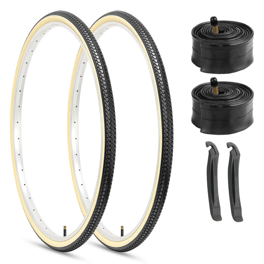 RetroPath Beige Wall - 26×1 3/8 (37 - 590) - Bicycle Tires - SHP - HY120_26183YLW_2TR2TB eBike Super Shop