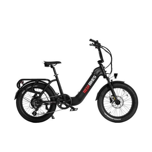 REVI Runabout 2 750w Step Thru Ebike 20x3 Fat Tire Mini Electric Cargo eBike - Cargo eBike - REVI|CARGO|BLACK|0044 eBike Super Shop