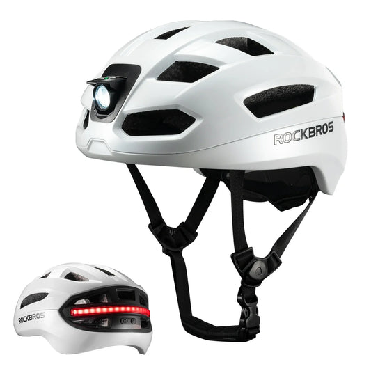 Steering Remote Smart Riding Helmet with Bike Headlight and Tail Light GlowGuard